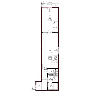 ウイング牧野駅前の間取り図