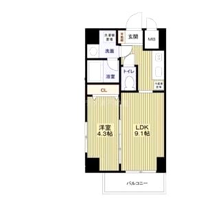 ヴェルレジデンス天満の間取り図