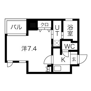 アクティ北浜の間取り図