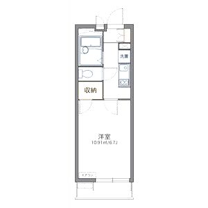 レオパレスフォンターナ老松の間取り図