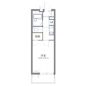 レオパレスフォンターナ老松の間取り図