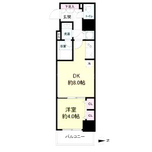 RISING Maison 本町橋の間取り図