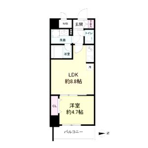 RISING Maison 本町橋の間取り図