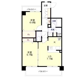 グランディールNAMBAの間取り図