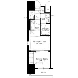 扇町公園プライマリーワンの間取り図