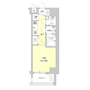 プレサンス北浜ラ・フェスタの間取り図