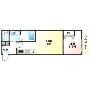 ALEGRIA千里丘の間取り図