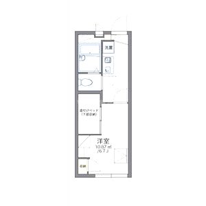 レオパレスビロージュ中山手の間取り図