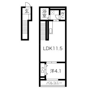 リベルテ逆瀬川の間取り図