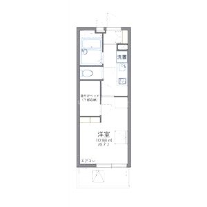 レオパレスシャンテ本町の間取り図