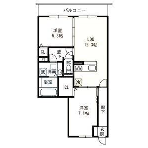 Verde豊里の間取り図