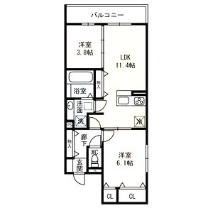 Verde豊里の間取り図