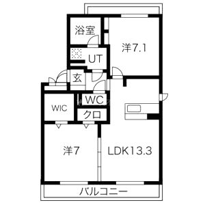ソレイユ洛西口の間取り図