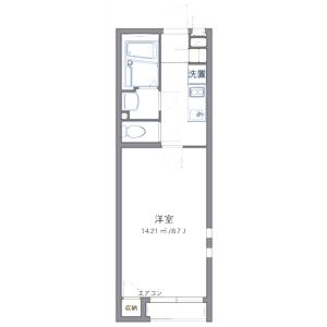 クレイノ上野西晴風第2の間取り図