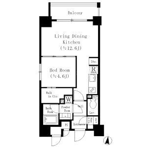 ネットフローラ梅田北の間取り図