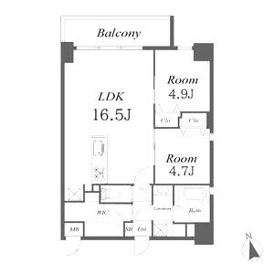 エルベコート梅田ウエスト(旧GLUCK MAISON F-SAGISU)の間取り図