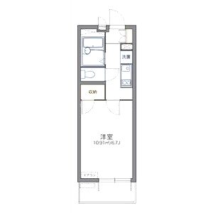 レオパレス東山山麓の間取り図