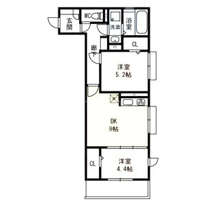 サンジェルマン市岡の間取り図