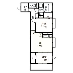 サンジェルマン市岡の間取り図