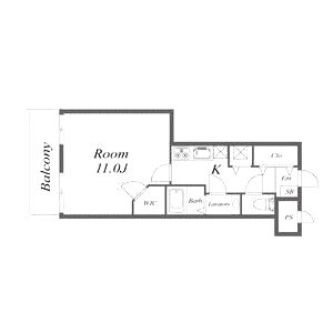 プルメリア江坂の間取り図