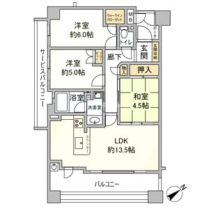 アンビエント フレア 美章園の間取り図