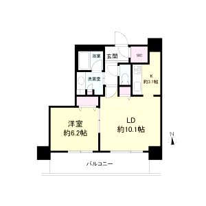クロスレジデンス大阪新町(旧ベルファース大阪新町)の間取り図