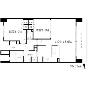 ザ・大阪レジデンス梅田の間取り図