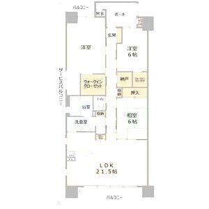 なんばセントラルプラザリバーガーデンの間取り図
