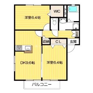 One step Bの間取り図