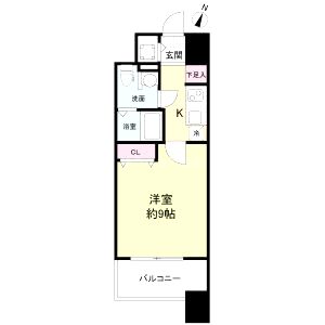 プラウドフラット新大阪の間取り図