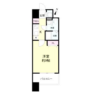 プラウドフラット新大阪の間取り図