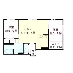 cozy court 千里山田II番館の間取り図