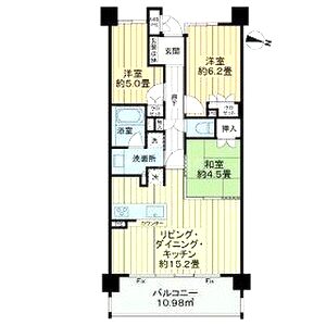 ライオンズ伏見桃山指月城の間取り図