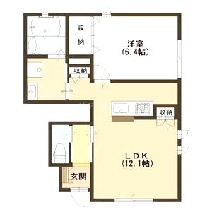 アッシュ川面の間取り図