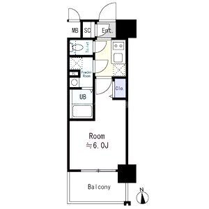 エスリード大阪イーストエッジの間取り図