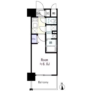 エスリード大阪イーストエッジの間取り図