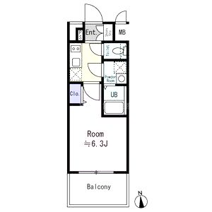 エスリード大阪イーストエッジの間取り図