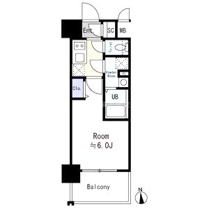 エスリード大阪イーストエッジの間取り図