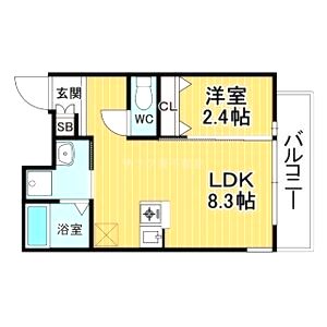リアコート関大前IIの間取り図