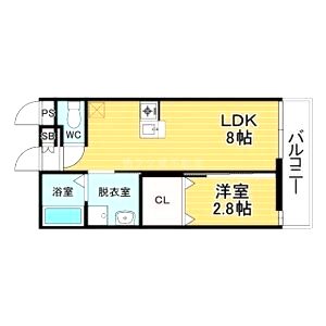 リアコート関大前IIの間取り図