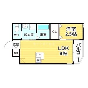 リアコート関大前IIの間取り図
