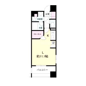 メンツ江坂の間取り図