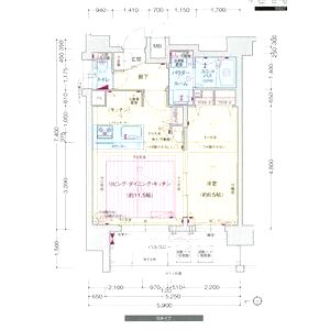プレサンス難波セレクトの間取り図