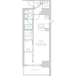 ソシオ心斎橋の間取り図