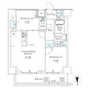 ジオエント新町の間取り図