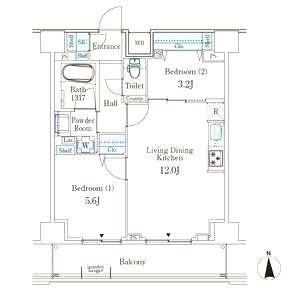 ジオエント新町の間取り図