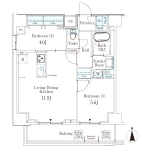 ジオエント新町の間取り図
