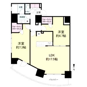 ドゥーエなんば南の間取り図