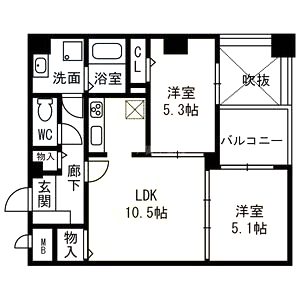 カナセ上汐町の間取り図