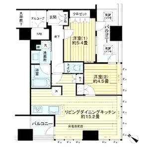 ジオ グランデ梅田の間取り図